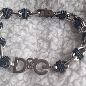 D&G Black and Silver Chain Bracelet